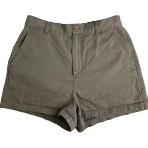 J. Crew Womens Chino Shorts Size 6 2.5" Inseam Gray Green Preppy
